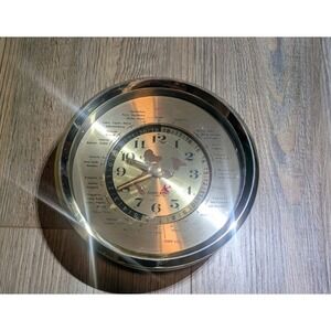 Vintage 1970's-1980's GMT Lucite Table Mantle World Clock W/Airplane Second Hand